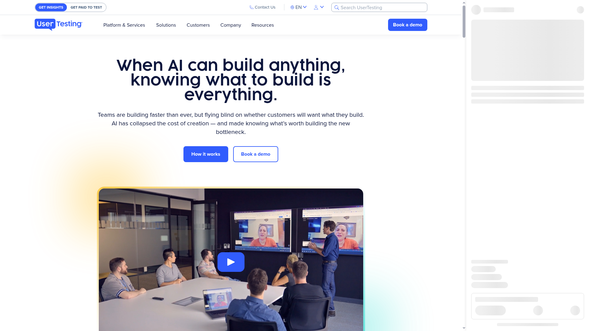 UserTesting preview